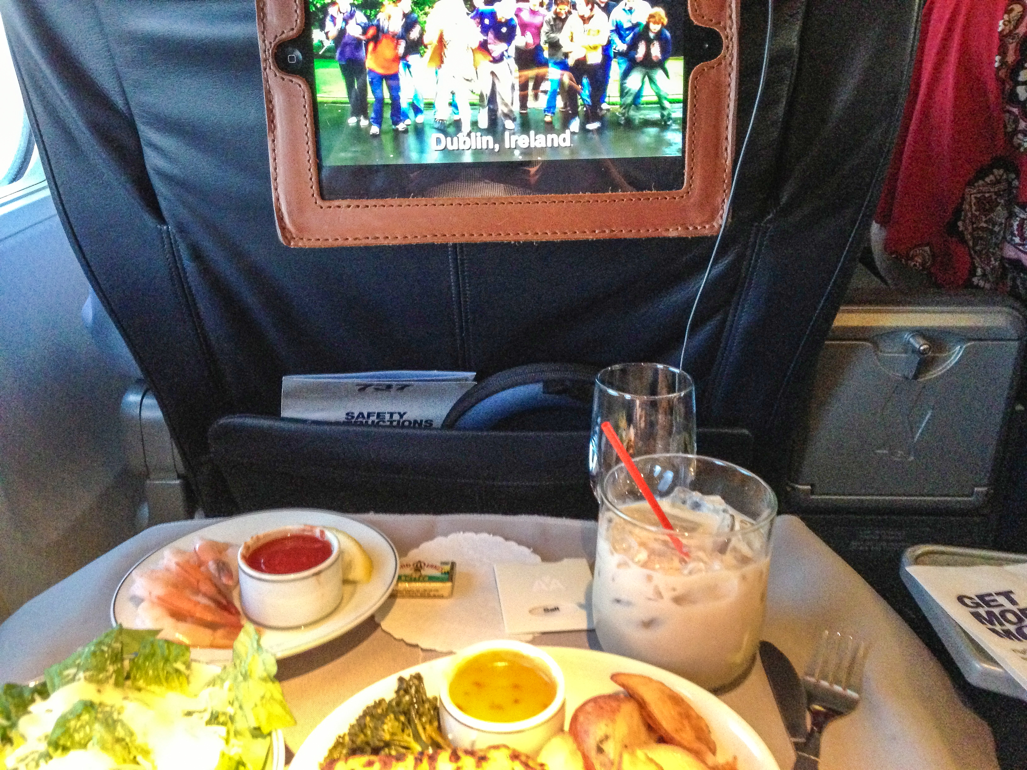 Dinner (with iPad in-flight entertainment)