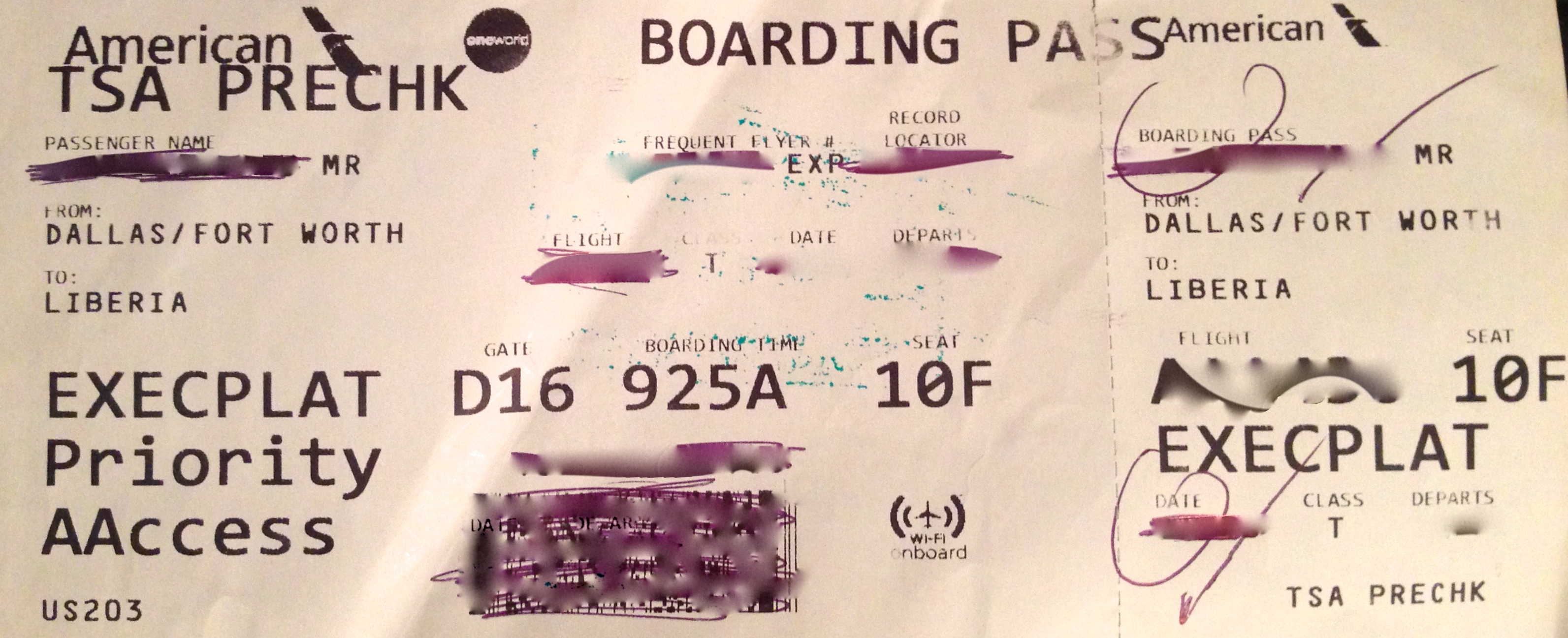 AA Boarding Pass