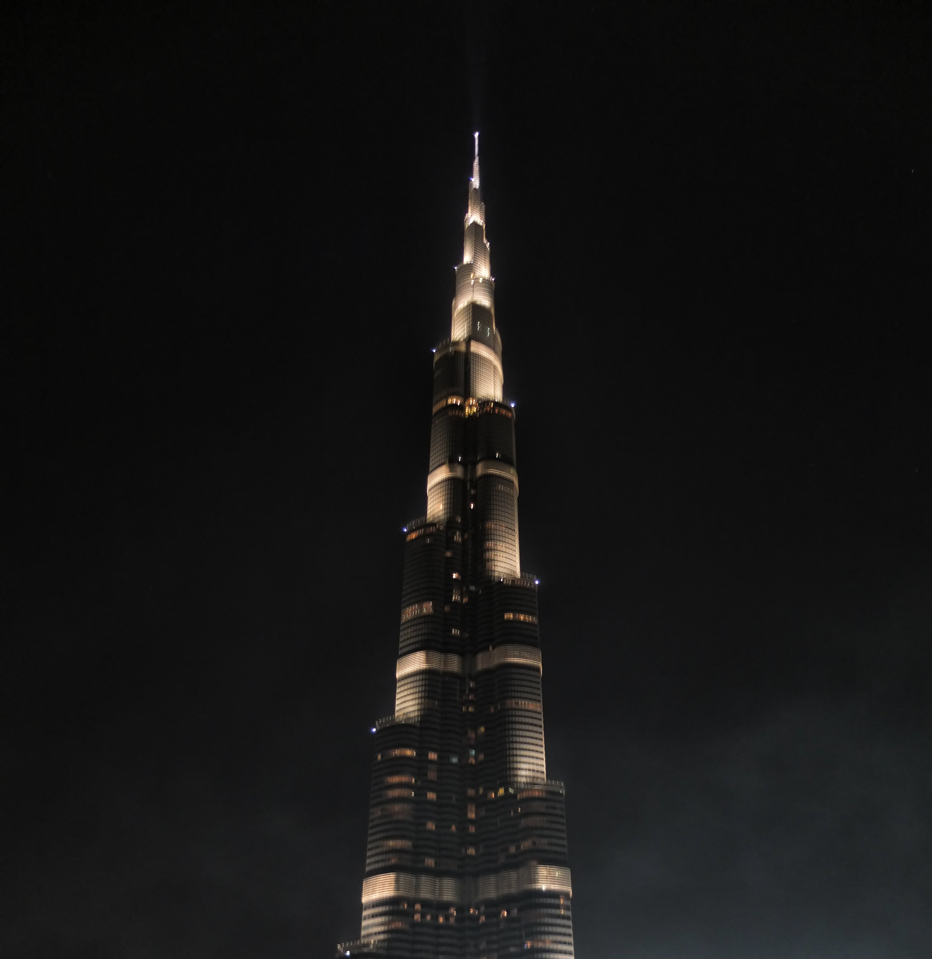 The Burj Khalifa at night