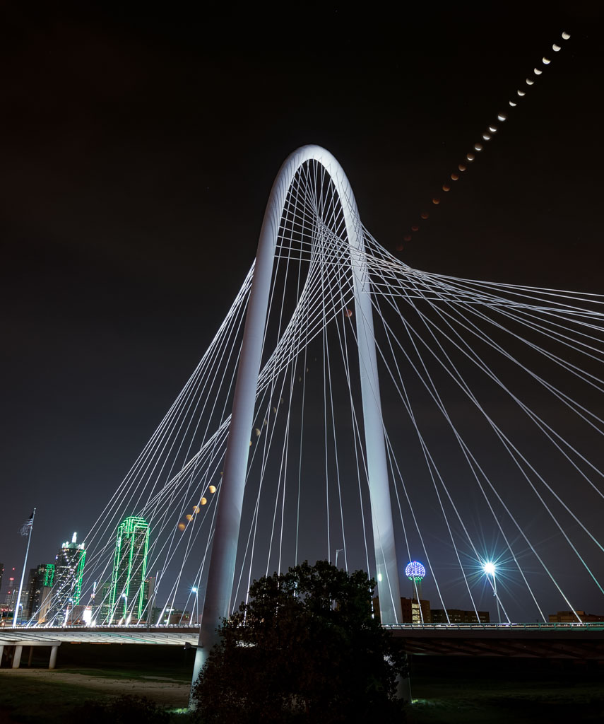 a bridge with many lights