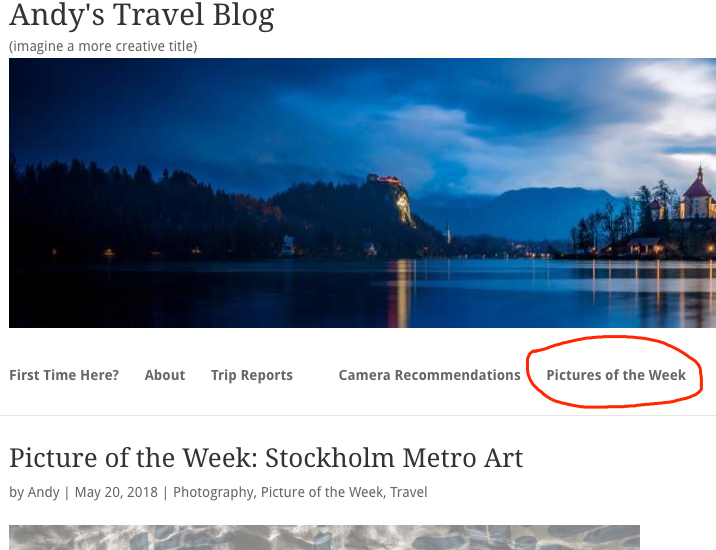 a screenshot of a travel blog