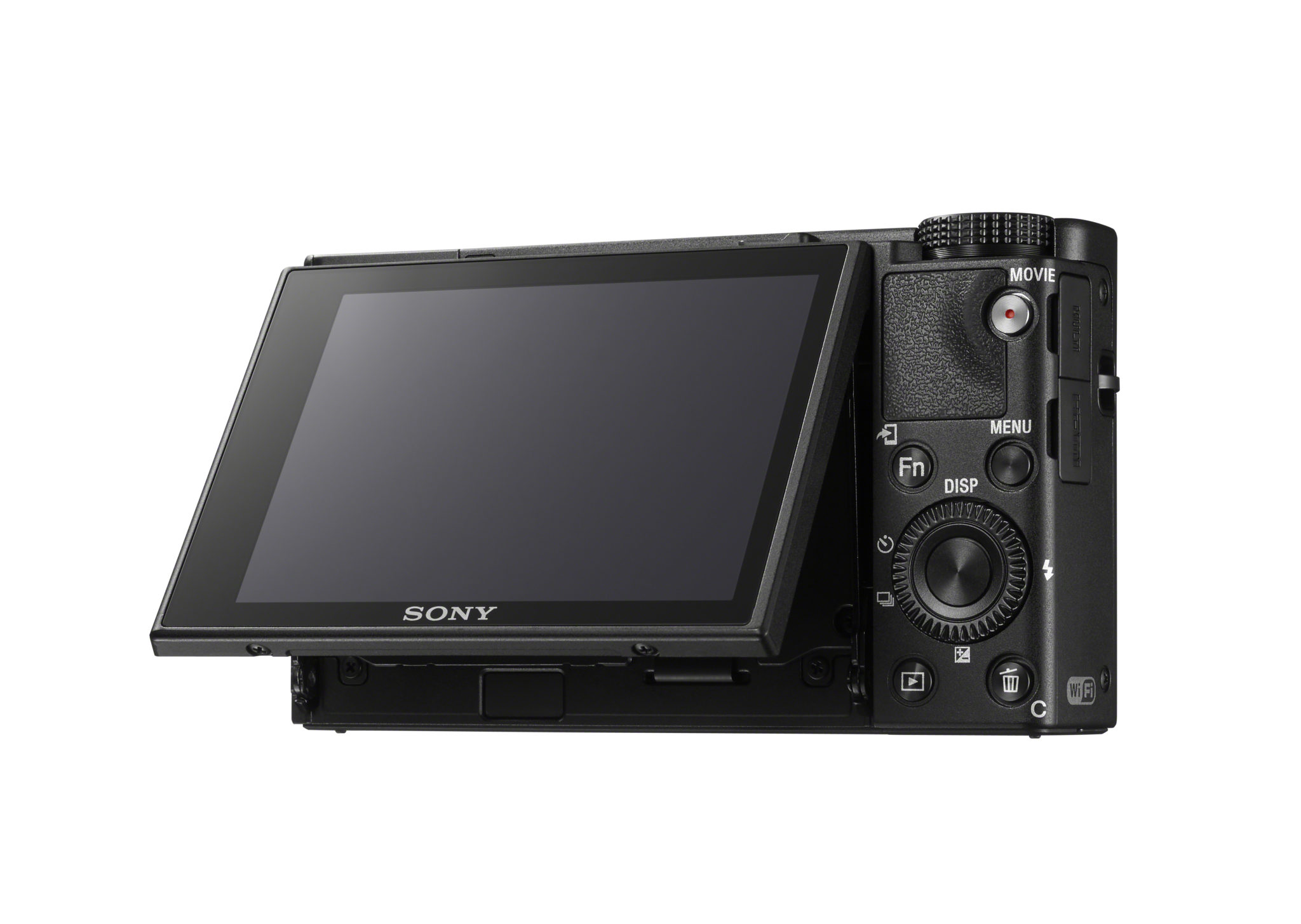 a black camera with a screen