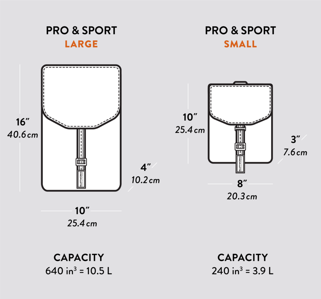 a diagram of a bag size
