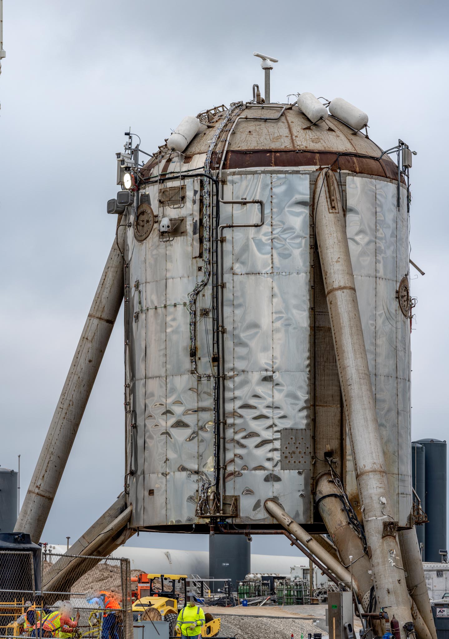 a large metal structure with multiple legs